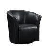 Leather Black Swivel Chairs (Photo 3 of 25)