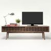 Mda Wave 1200 Wide Tv Cabinet Unit Stand Walnut Tv Mount For 60 Tv in Current Walnut Tv Cabinets With Doors (Photo 6685 of 7825)