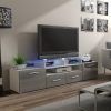 Tv Stands With 2 Open Shelves 2 Drawers High Gloss Tv Unis (Photo 4 of 15)