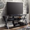 Whalen Xavier 3-in-1 Tv Stands With 3 Display Options for Flat Screens, Black With Silver Accents (Photo 10 of 15)