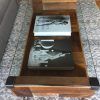 Wood Tempered Glass Top Coffee Tables (Photo 9 of 15)