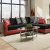 Red Black Sectional Sofa (Photo 4 of 20)