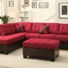 Red Black Sectional Sofa (Photo 7 of 20)