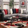 Red Black Sectional Sofa (Photo 6 of 20)