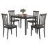 2024 Latest Candice Ii 5 Piece Round Dining Sets with Slat Back Side Chairs