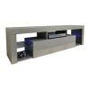Floor Tv Stands With Swivel Mount and Tempered Glass Shelves for Storage (Photo 11 of 15)