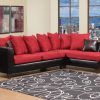 Red Black Sectional Sofa (Photo 3 of 20)