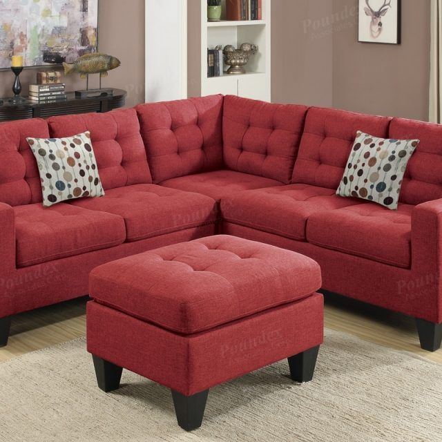 10 Inspirations Red Sectional Sofas with Ottoman