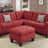 Red Leather Sectional Sofas With Ottoman (Photo 5 of 10)