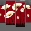 Red Flowers Canvas Wall Art (Photo 2 of 15)