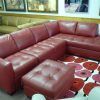Red Leather Sectional Sofas With Ottoman (Photo 8 of 10)