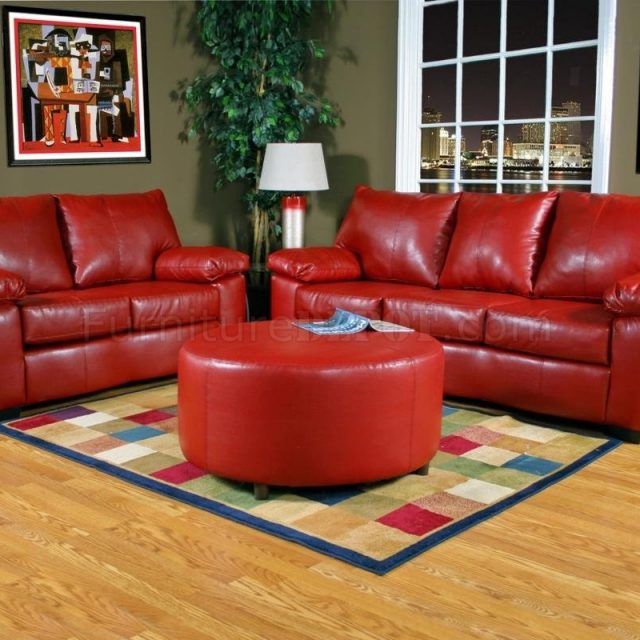 The 10 Best Collection of Red Leather Couches and Loveseats