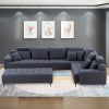 Dark Grey Polyester Sofa Couches (Photo 9 of 15)