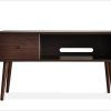 Recent Dark Wood Tv Stands inside Shop K&b Dark Cherry Finish Wooden Tv Stand - Free Shipping Today (Photo 7369 of 7825)