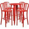 Candice Ii 5 Piece Round Dining Sets With Slat Back Side Chairs (Photo 25 of 25)