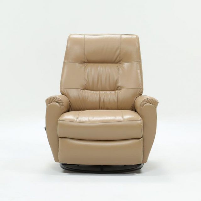 25 Collection of Rogan Leather Cafe Latte Swivel Glider Recliners