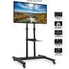 Easyfashion Adjustable Rolling Tv Stands for Flat Panel Tvs (Photo 1 of 15)