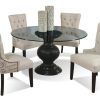 Jaxon Grey 5 Piece Round Extension Dining Sets With Upholstered Chairs (Photo 11 of 25)