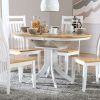 Jaxon Grey 5 Piece Round Extension Dining Sets With Wood Chairs (Photo 13 of 25)