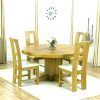 Round Oak Dining Tables and 4 Chairs (Photo 14 of 25)