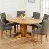 Round Extending Oak Dining Tables and Chairs (Photo 9 of 25)
