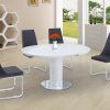 Oval White High Gloss Dining Tables (Photo 16 of 25)