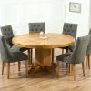 Round Extending Oak Dining Tables and Chairs (Photo 24 of 25)