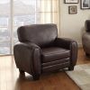 3Pc Bonded Leather Upholstered Wooden Sectional Sofas Brown (Photo 2 of 15)