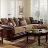Leather and Chenille Sectional (Photo 3 of 20)