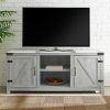 Dark Brown Tv Cabinets With 2 Sliding Doors and Drawer (Photo 3 of 15)
