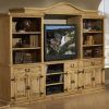 Rustic Country Tv Stands in Weathered Pine Finish (Photo 8 of 15)