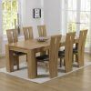 Chunky Solid Oak Dining Tables and 6 Chairs (Photo 4 of 25)