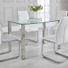 Glass and Stainless Steel Dining Tables (Photo 3 of 25)
