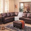 3Pc Faux Leather Sectional Sofas Brown (Photo 14 of 15)