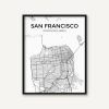 San Francisco Map Wall Art (Photo 1 of 20)