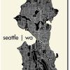 Seattle Map Wall Art (Photo 5 of 20)