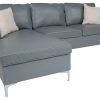 Element Left-Side Chaise Sectional Sofas in Dark Gray Linen and Walnut Legs (Photo 13 of 15)