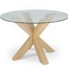 Round Glass and Oak Dining Tables (Photo 2 of 25)