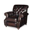 Chocolate Brown Leather Tufted Swivel Chairs (Photo 18 of 25)