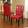 Red Leather Dining Chairs (Photo 21 of 25)