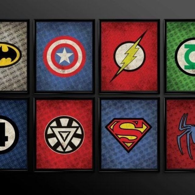 20 Best Ideas Superhero Wall Art