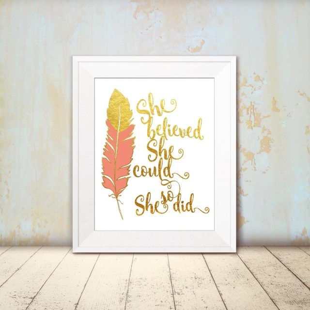 2024 Best of She Believed She Could So She Did Wall Art