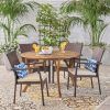 Laurent 5 Piece Round Dining Sets With Wood Chairs (Photo 7 of 25)