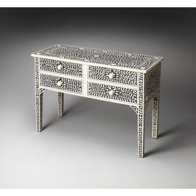  Best 25+ of Black and White Inlay Console Tables