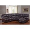 3Pc Faux Leather Sectional Sofas Brown (Photo 12 of 15)