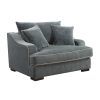 Caressa Leather Dove Grey Sofa Chairs (Photo 10 of 25)