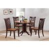 Caden 5 Piece Round Dining Sets With Upholstered Side Chairs (Photo 9 of 25)