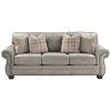 2Pc Polyfiber Sectional Sofas With Nailhead Trims Gray (Photo 2 of 15)
