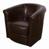 Espresso Leather Swivel Chairs (Photo 12 of 25)