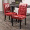 Red Leather Dining Chairs (Photo 5 of 25)